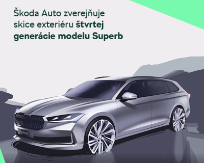 Škoda Auto zverejňuje skice exteriéru štvrtej generácie modelu Superb