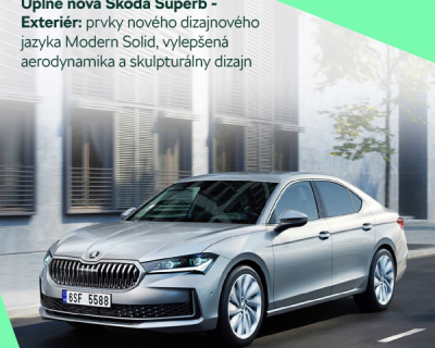 Úplne nová Škoda Superb - Exteriér