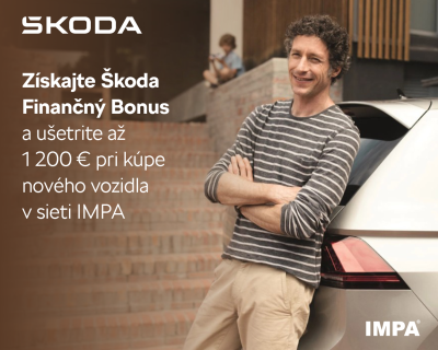Získajte Škoda Finančný Bonus a ušetrite až 1 200 € pri kúpe nového vozidla v sieti IMPA